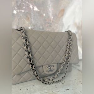 Chanel Maxi Caviar Grey